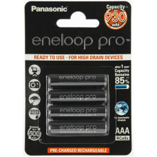 Акумулятори Panasonic Eneloop Pro AAA/HR03 NI-MH 930 mAh BL 4 шт (BK-4HCDE/4BE)