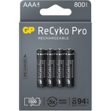 Акумулятори GP Recyko Pro 800 AAA/HR03 NI-MH 800mAh BL 4 шт