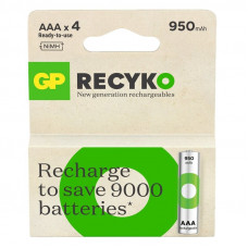 Акумулятори GP Recyko Eco AAA/HR03 NI-MH 950mAh Box 4 шт