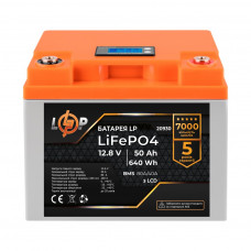 Акумуляторна батарея LogicPower 12V 50 AH (640Wh) з LCD (BMS 80A/40A) LiFePO4