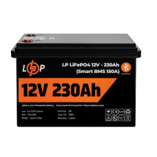 Акумуляторна батарея LogicPower 12V 230 AH (2944Wh) Smart BT для ДБЖ (BMS 150A/75А) LiFePO4