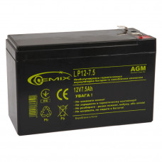 Акумуляторна батарея Gemix 12V 7.5AH (LP12-7.5) AGM
