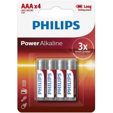 Батарейка Philips Power Alkaline AAA/LR03 BL 4 шт