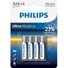 Батарейка Philips Ultra Alkaline AAA/LR03 BL 4 шт