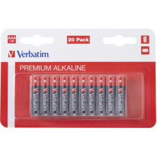 Батарейка Verbatim Alkaline AAA/LR03 BL 20шт