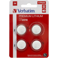 Батарейка Verbatim Premium CR2016 BL 4шт