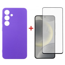 Чохол-накладка Dengos для Samsung Galaxy S24 SM-S921 Purple (DG-KM-102) + захисне скло