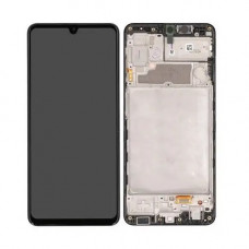 Дисплей Samsung SM-A225 Galaxy A22 4G (2021) у зборі з сенсором та рамкою black service orig (L20215)