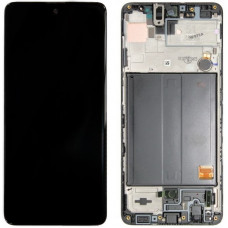 Дисплей Samsung SM-A515 Galaxy A51 (2020) у зборі з сенсором та рамкою black service orig (L14774)