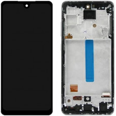 Дисплей Samsung SM-A525/A528 Galaxy A52/A52s (2021) у зборі з сенсором та рамкою black service orig (L18395)