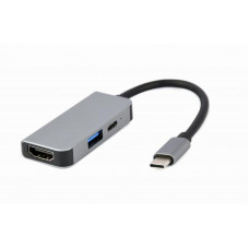 Док-станція Cablexpert USB-C 3-в-1 (A-CM-COMBO3-02) USB/HDMI/PD