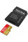 Карта пам`ятi MicroSDXC 128GB C10 UHS-I SanDisk Extreme V30 U3 R190/W90MB/s + SD (SDSQXAA-128G-GN6MA)
