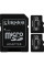 Карта пам`яті MicroSDHC 2x32GB UHS-I Class 10 Kingston Canvas Select Plus R100MB/s + SD-адаптер (SDCS2/32GB-2P1A)
