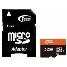 Карта пам`ятi MicroSDHC 32GB UHS-I Class 10 Team + SD-adapter (TUSDH32GUHS03)