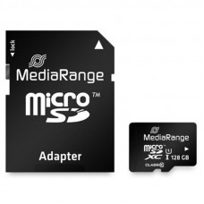 Карта пам`ятi MicroSDHC 128GB UHS-I Class 10 MediaRange R80/W10MB/s + SD-adapter (MR945)