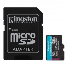 Карта пам`яті MicroSDXC 128GB UHS-I/U3 Class 10 Kingston Canvas Go! Plus R170/W90MB/s + SD-адаптер (SDCG3/128GB)
