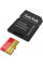 Карта пам`ятi MicroSDXC512GB C10 UHS-I SanDisk Extreme V30 U3 R190/W130MB/s + SD (SDSQXAV-512G-GN6MA)