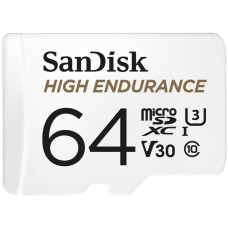 Карта пам`ятi MicroSDXC 64GB UHS-I/U3 Class 10 SanDisk High Endurance R100/W40MB/s + SD-adapter (SDSQQNR-064G-GN6IA)