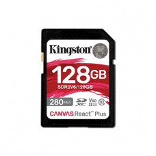 Карта пам`яті SDHC 128GB UHS-II/U3 Class 10 Kingston Canvas React Plus V60 SD R280/W100MB/s (SDR2V6/128GB)