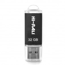 Флеш-накопичувач USB 32GB Hi-Rali Rocket Series Black (HI-32GBVCBK)