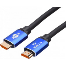Кабель ATcom HDMI - HDMI V 2.1 (M/M), Real 8K 48Gbps, 10 м, чорний/синій (88810)