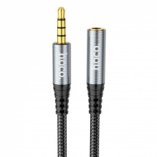 Аудіо-кабель Hoco UPA20 3.5мм - 3.5 мм (M/F), 2 м, Gray (UPA202G)
