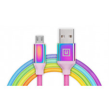 Кабель REAL-EL Premium USB - micro USB (M/M), 1 м, Rainbow (EL123500052)