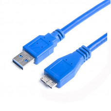 Кабель Prologix (PR-USB-P-12-30-3m) USB 3.0 AM/MicroBM, синій, 3м