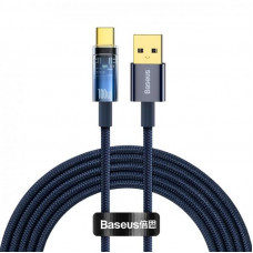 Кабель Baseus Explorer USB-USB Type-C, 5A, 100W, 2м Blue (CATS000303)