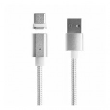 Кабель Voltronic USB-Lighting, магнітний, 1м, Silver (YT-MCFB-L/S/13190) блістер