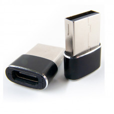 Адаптер Dengos USB-USB Type-C Black (ADP-021)