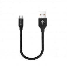 Кабель ColorWay USB - micro USB (M/M), 2.4 А, 0.25 м, Black (CW-CBUM048-BK)