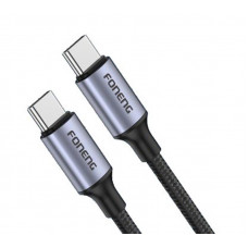 Кабель Foneng X95 Metal Head Braided Cable USB-C - USB-C 60W 1.2м Black (X95-CA-TCTC)