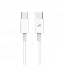 Кабель Grand-X USB Type-C - USB Type-C 20W, 1м, White (CC-03W)