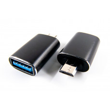 Адаптер Dengos OTG USB-microUSB Black (ADP-017)