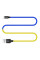 Кабель ColorWay USB-USB Type-C, 2.4А, 1м, Blue/Yellow (CW-CBUC052-BLY)