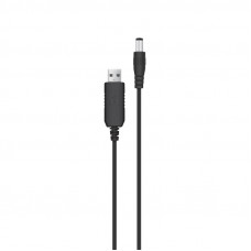 Кабель живлення ACCLAB USB to DC, 5,5х2,1 мм, 12V, 1A, 1 м Black (1283126565120)