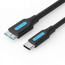 Кабель Vention USB Type-C - MicroUSB-B 0.5 м, Black (CQABD)