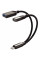 Адаптер Promate Link-i Lightning - USB + USB Type-C (M/F), 0.16 м, Black (otglink-i.black)