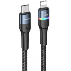 Кабель Usams US-SJ538 USB Type-C - Lightning, 1.2 м, Black (SJ538USB01)