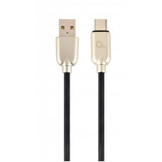 Кабель Cablexpert USB - USB Type-C V 2.0 (M/M), 2.1 А, преміум, 1 м, чорний (CC-USB2R-AMCM-1M)