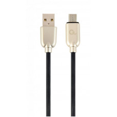 Кабель Cablexpert USB - micro USB V 2.0 (M/M), преміум, 1 м, чорний (CC-USB2R-AMmBM-1M)