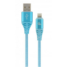 Кабель Cablexpert (CC-USB2B-AMLM-1M-VW) USB 2.0 A - Lightning, преміум, 1м, блакитний