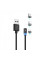 Кабель SkyDolphin S59KIT Magnetic USB - Lightning + microUSB + Type-C 1м, Black (SDUSB-000547)