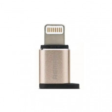 Адаптер Remax RA-USB2 Visual microUSB-Lightning Gold (6954851289814)