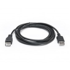 Кабель REAL-EL Pro USB - USB V 2.0 (M/F), 2 м, чорний (EL123500028)