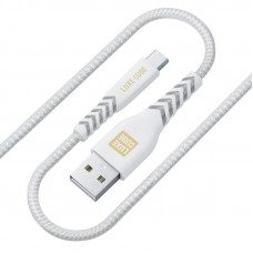 Кабель Luxe Cube Kevlar USB - micro USB (M/M), 1.2 м, білий (8886668686266)