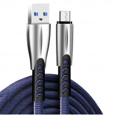 Кабель ColorWay USB-microUSB, 2.4А, 1м, Blue (CW-CBUM011-BL)