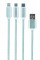 Кабель Cablexpert USB - Lightning + micro USB + USB Type-C (M/M), 1 м, сріблястий (CC-USB2-AM31-1M-S)
