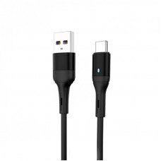 Кабель SkyDolphin S06T LED Smart Power USB - USB Type-C (M/M), 1 м, Black (USB-000557)
